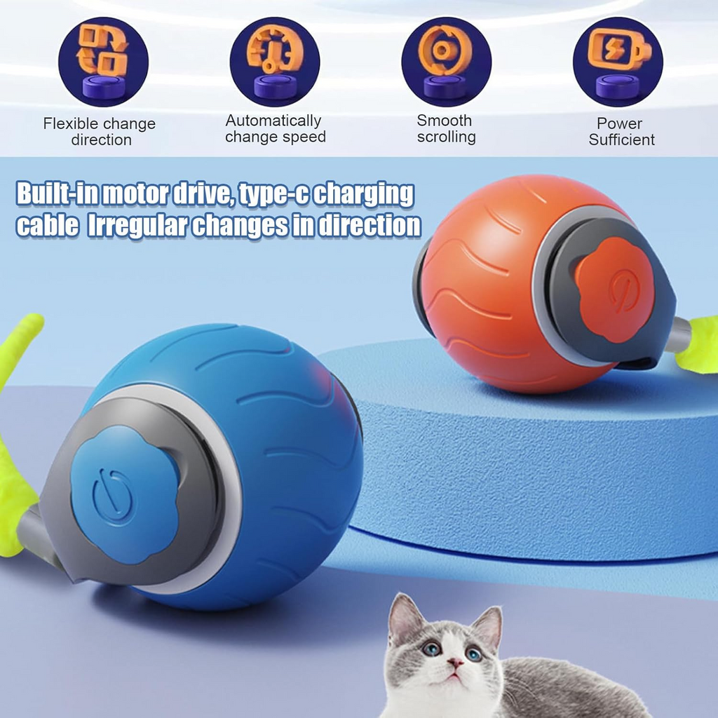 The Zoomies Ball — Self-Rolling Cat Toy