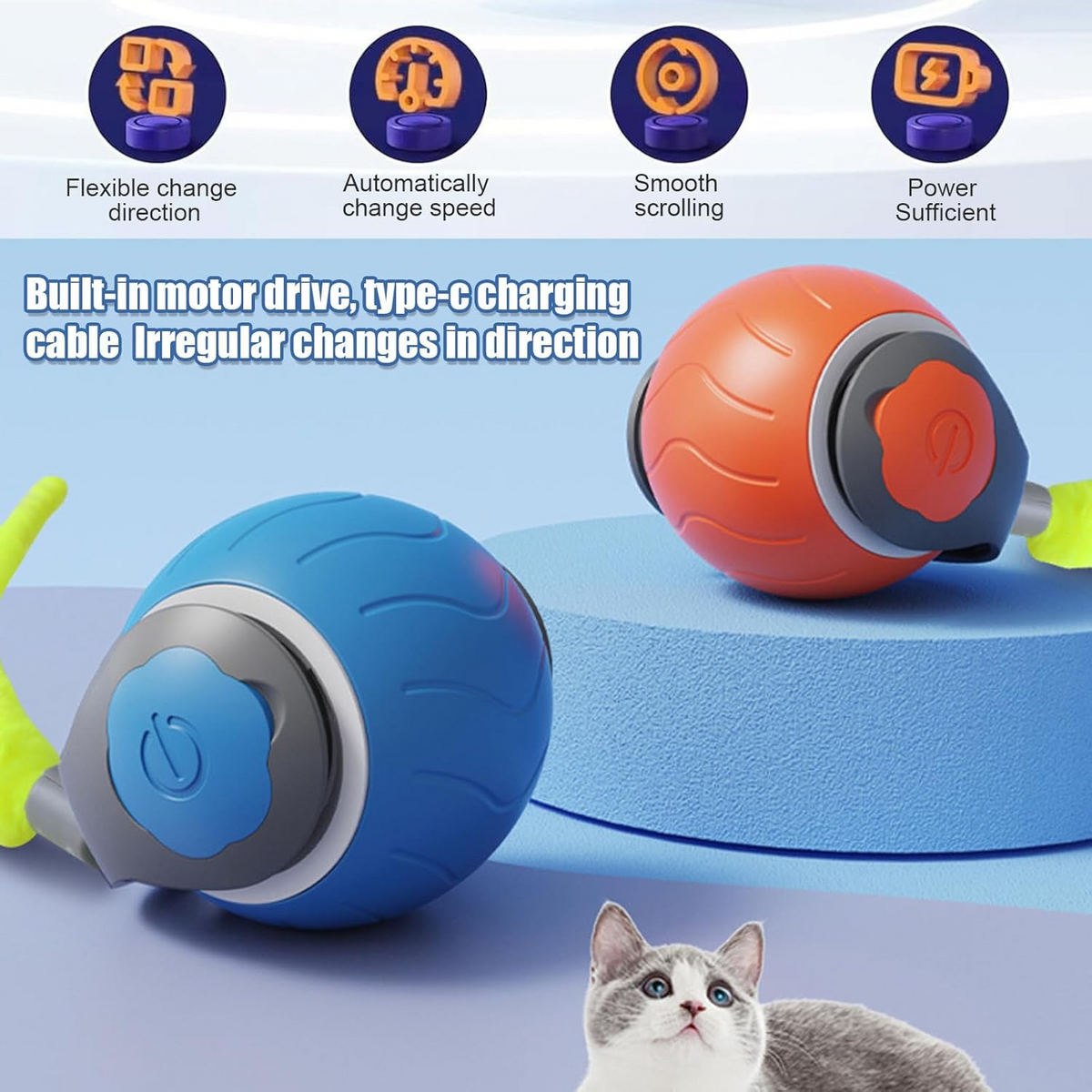 The Zoomies Ball — Self-Rolling Cat Toy